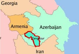 Azerbaijani Map showing southern Armenia as part of Greater Azerbaijan